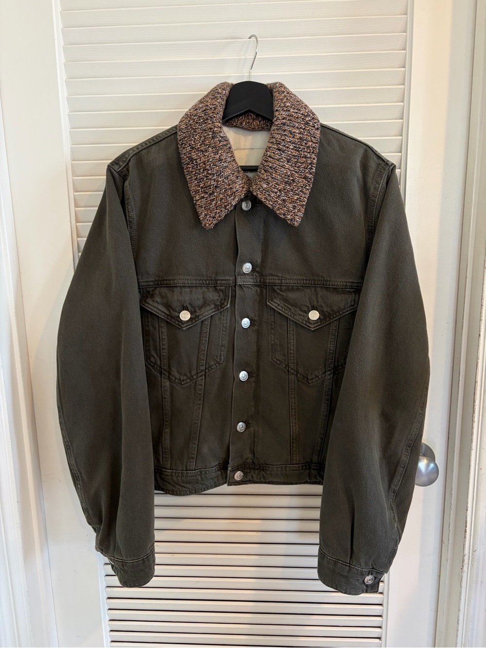zara x nanushka denim jacket